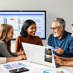 **Image Prompt:** A diverse group of people of varying ages and backgrounds are sitting at a modern table with laptops and financial documents. A friendly, professional-looking financial advisor gestures towards a customized investment portfolio displayed on a large screen. The atmosphere is bright and optimistic, suggesting financial planning for a secure future. Focus on conveying trust and personalized advice.