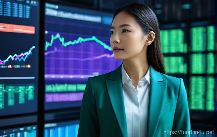 펀드투자상담사 실무를 위한 금융 데이터 해석 - **Prompt 1: The Data-Driven Financial Market Revolution**
A dynamic, high-tech scene depicting a...