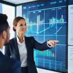 펀드투자상담사와 관련된 금융 상품 사례 - **Image Prompt 1: The Guiding Compass in Financial Complexity**
A professional male financial ad...